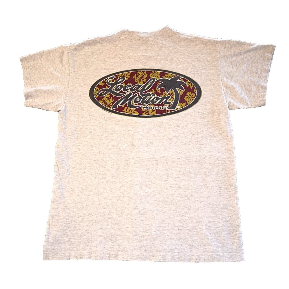 Vintage Rare SS Local Motion Koala Art T-Shirt Grey Size Large